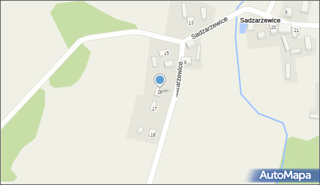 Sadzarzewice, Sadzarzewice, 16, mapa Sadzarzewice