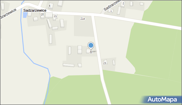 Sadzarzewice, Sadzarzewice, 22, mapa Sadzarzewice