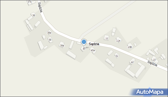Sądzia, Sądzia, 40, mapa Sądzia