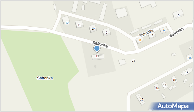 Safronka, Safronka, 13, mapa Safronka