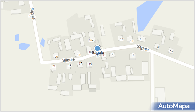 Sągole, Sągole, 13, mapa Sągole