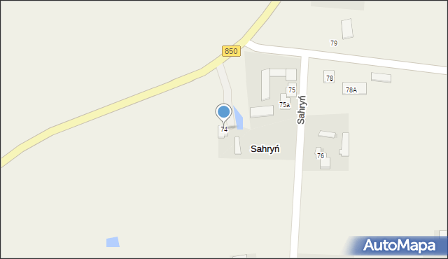 Sahryń, Sahryń, 74, mapa Sahryń