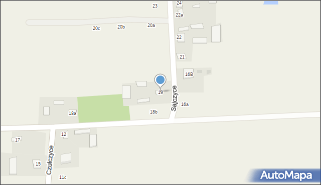 Sajczyce, Sajczyce, 19, mapa Sajczyce