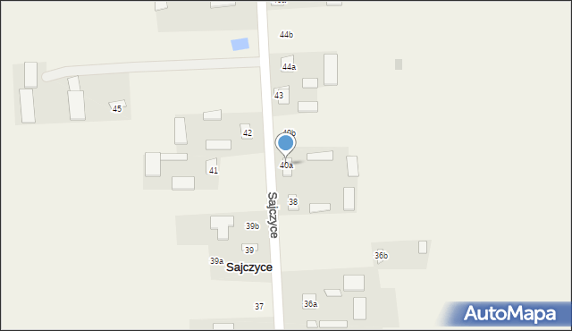 Sajczyce, Sajczyce, 40a, mapa Sajczyce