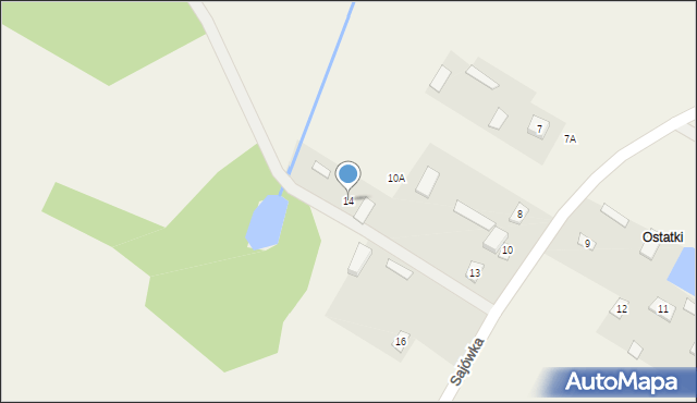 Sajówka, Sajówka, 14, mapa Sajówka