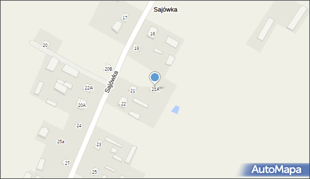 Sajówka, Sajówka, 21A, mapa Sajówka