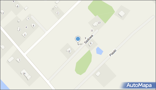 Sajzy, Sadowa, 7, mapa Sajzy