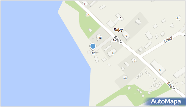 Sajzy, Sajzy, 8C, mapa Sajzy
