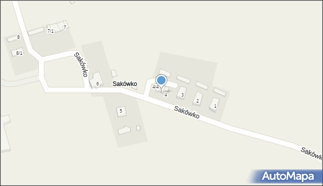 Sakówko, Sakówko, 4C, mapa Sakówko