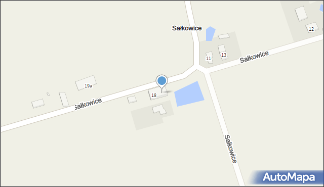Sałkowice, Sałkowice, 18a, mapa Sałkowice