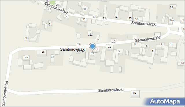 Samborowiczki, Samborowiczki, 14, mapa Samborowiczki