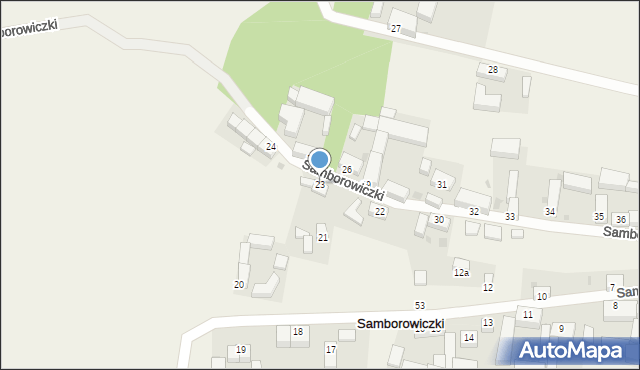 Samborowiczki, Samborowiczki, 23, mapa Samborowiczki