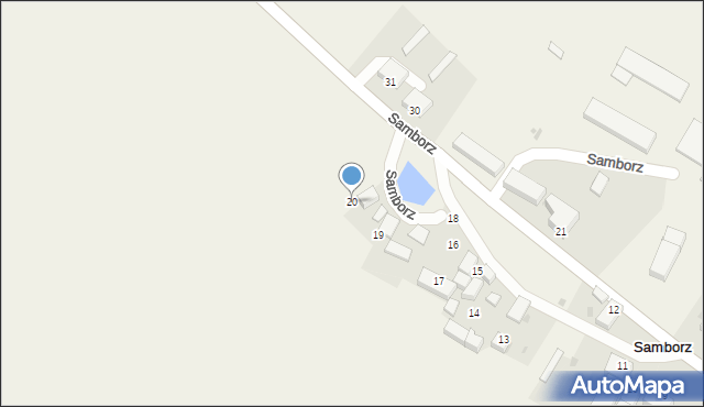 Samborz, Samborz, 20, mapa Samborz