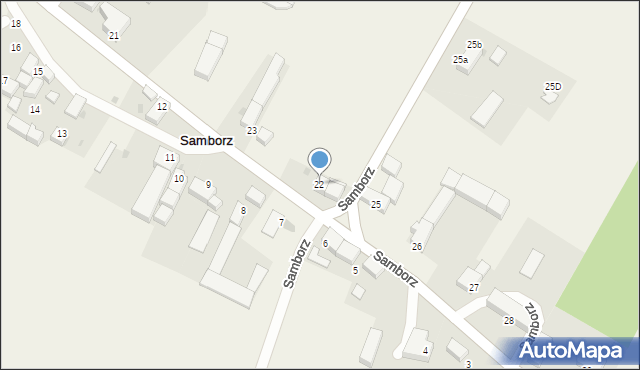 Samborz, Samborz, 22, mapa Samborz