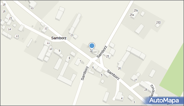 Samborz, Samborz, 24, mapa Samborz