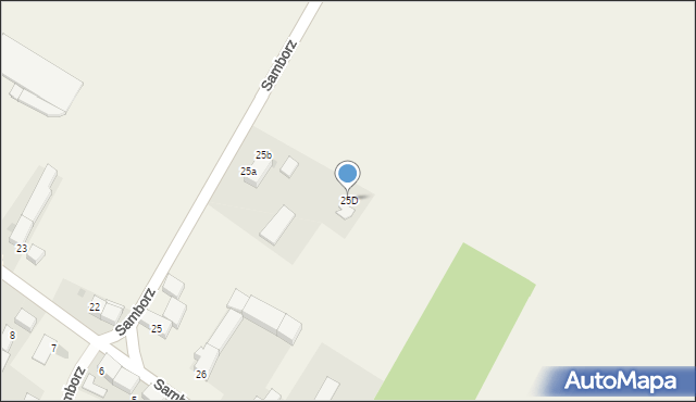 Samborz, Samborz, 25D, mapa Samborz