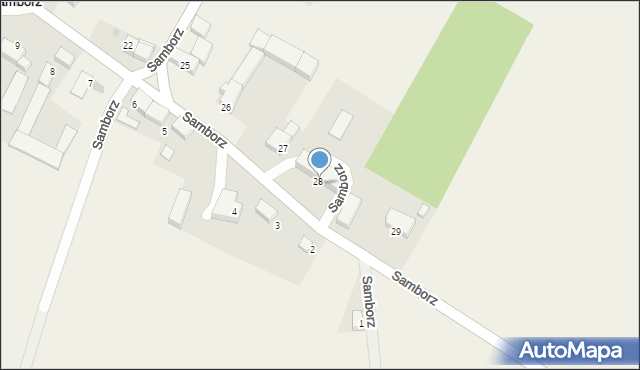 Samborz, Samborz, 28a, mapa Samborz