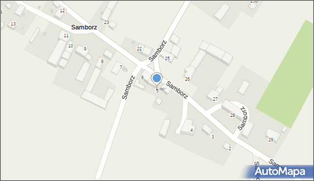 Samborz, Samborz, 5, mapa Samborz