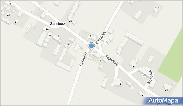 Samborz, Samborz, 6, mapa Samborz