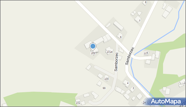 Samborzec, Samborzec, 101, mapa Samborzec