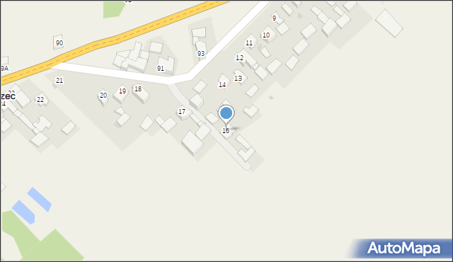 Samborzec, Samborzec, 16, mapa Samborzec