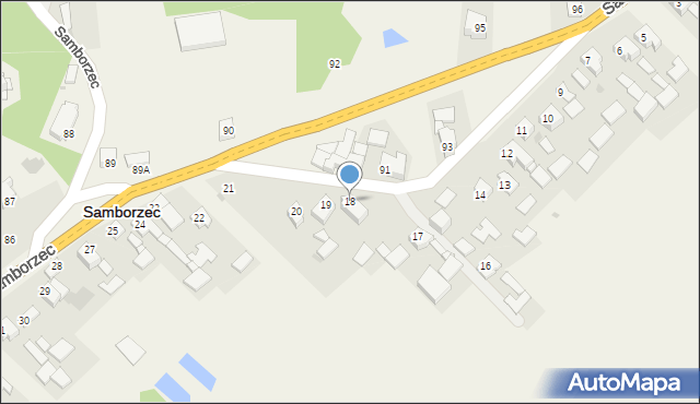 Samborzec, Samborzec, 18, mapa Samborzec