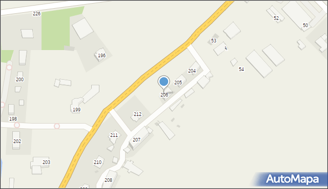 Samborzec, Samborzec, 206, mapa Samborzec