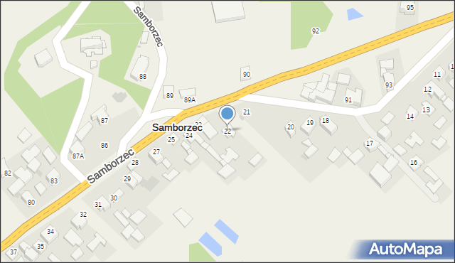 Samborzec, Samborzec, 22, mapa Samborzec