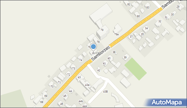 Samborzec, Samborzec, 77, mapa Samborzec