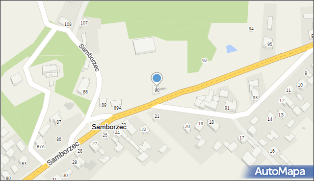 Samborzec, Samborzec, 90, mapa Samborzec