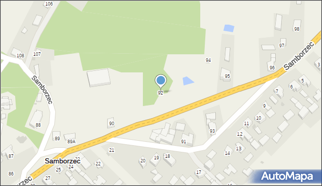 Samborzec, Samborzec, 92, mapa Samborzec