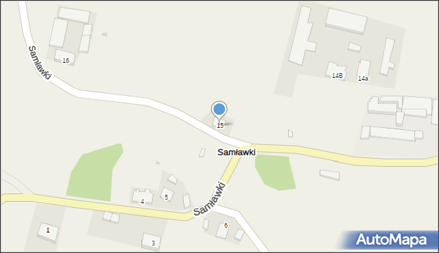 Samławki, Samławki, 15, mapa Samławki