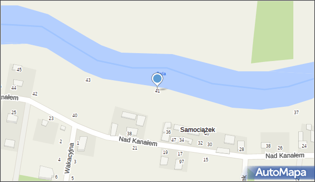 Samociążek, Samociążek, 41, mapa Samociążek