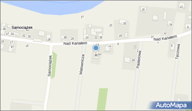 Samociążek, Samociążek, 86, mapa Samociążek