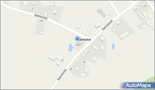 Samocice, Samocice, 222, mapa Samocice