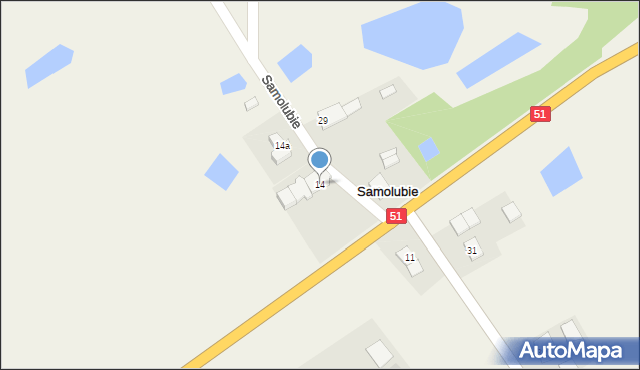 Samolubie, Samolubie, 14, mapa Samolubie