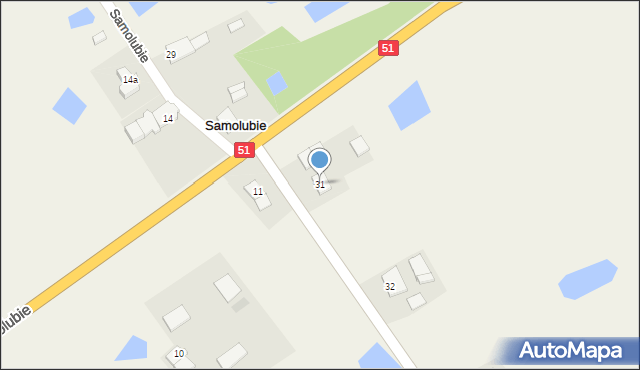 Samolubie, Samolubie, 31, mapa Samolubie