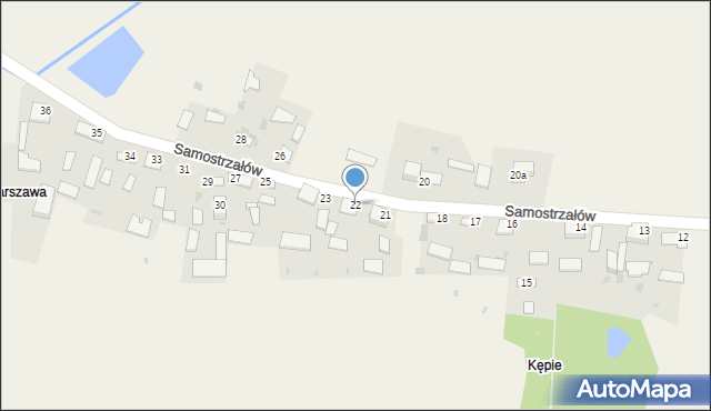Samostrzałów, Samostrzałów, 22, mapa Samostrzałów