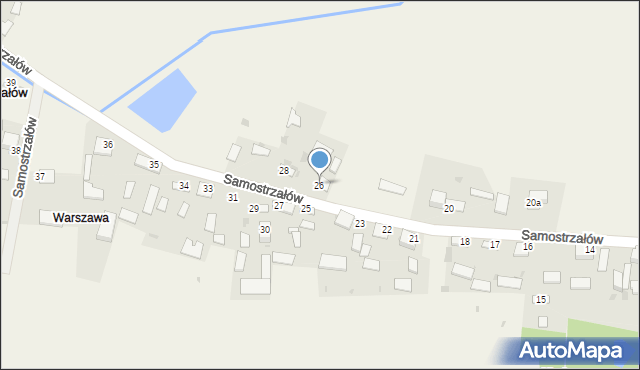 Samostrzałów, Samostrzałów, 26, mapa Samostrzałów