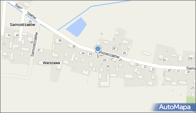 Samostrzałów, Samostrzałów, 31, mapa Samostrzałów