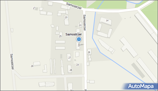 Samostrzel, Samostrzel, 23, mapa Samostrzel