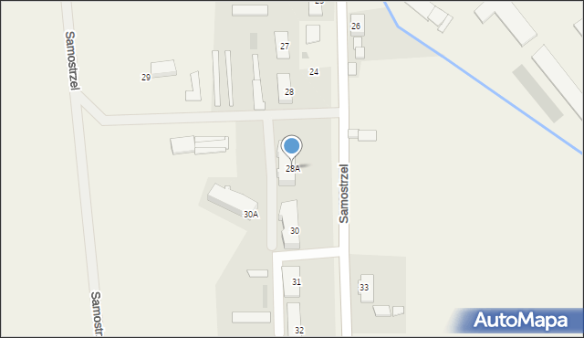 Samostrzel, Samostrzel, 28A, mapa Samostrzel