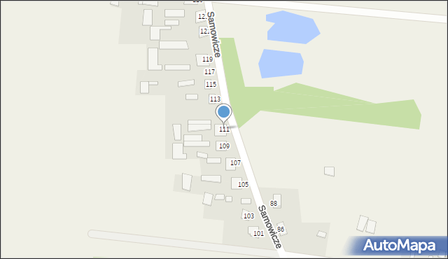 Samowicze, Samowicze, 111, mapa Samowicze