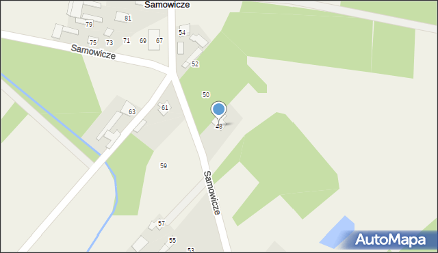 Samowicze, Samowicze, 48, mapa Samowicze