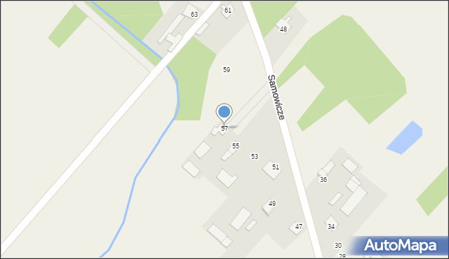 Samowicze, Samowicze, 57, mapa Samowicze