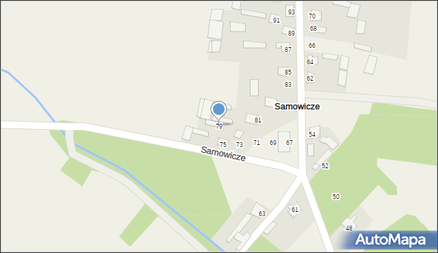 Samowicze, Samowicze, 79, mapa Samowicze