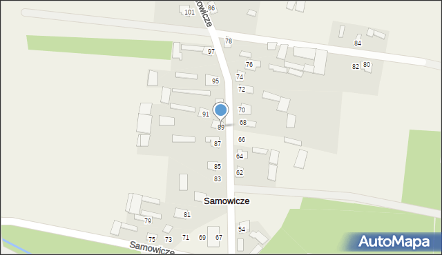 Samowicze, Samowicze, 89, mapa Samowicze