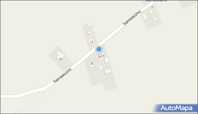 Samsieczno, Samsieczno, 10, mapa Samsieczno