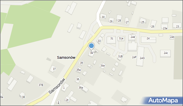 Samsonów, Samsonów, 34, mapa Samsonów
