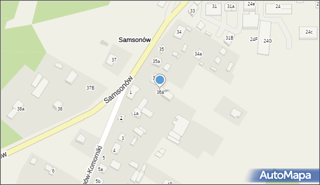 Samsonów, Samsonów, 36a, mapa Samsonów
